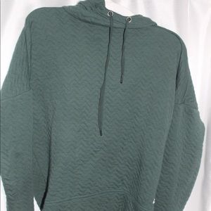 Soft green textured hoodie! Size Small
